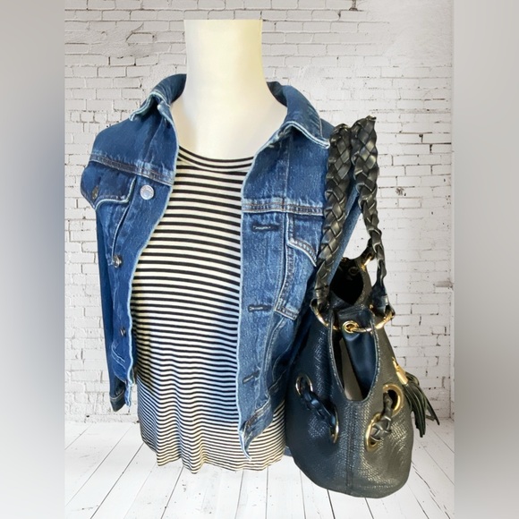 Michael Kors Astor Braided Grommet Large  Bucket Tote Bag - Picture 4 of 15